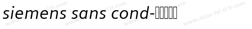siemens sans cond字体转换